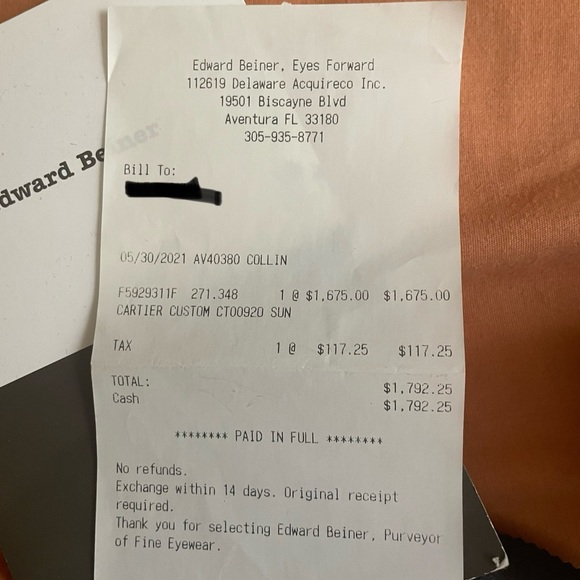 Cartier C glasses with original receipt - Picture 2 of 4